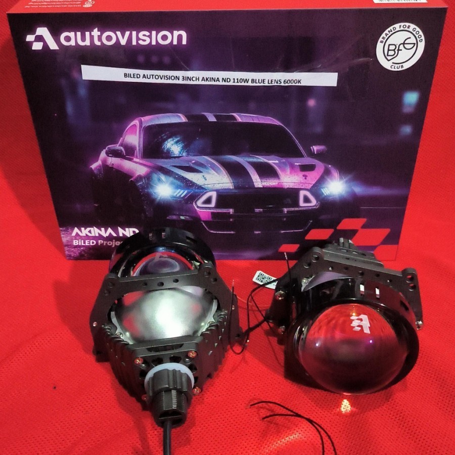 Biled Autovision Akina 3 inch Blue Lens ND 110 Watt Lens 6000K - Autovision Biled Headlamp