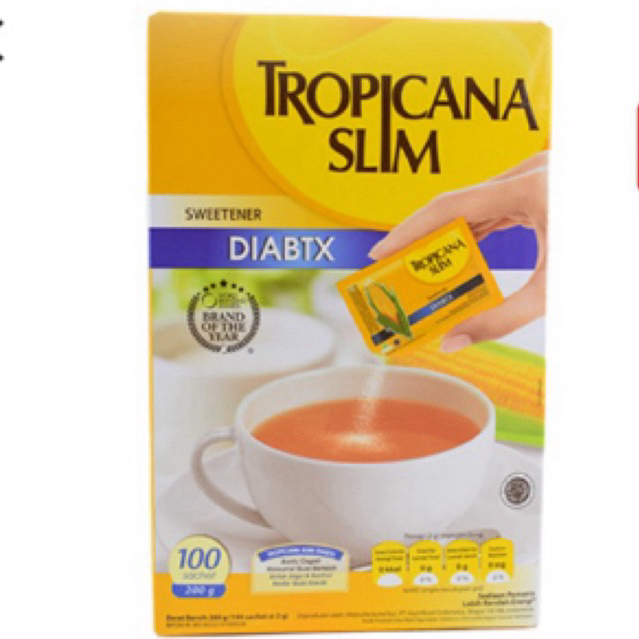 

TROPICANA SLIM SWEETENER DIABETICS 100'S