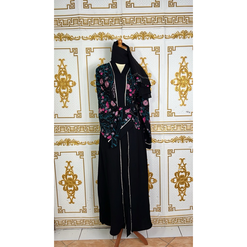 Abaya Import Dubai Bordir Swaroski Original