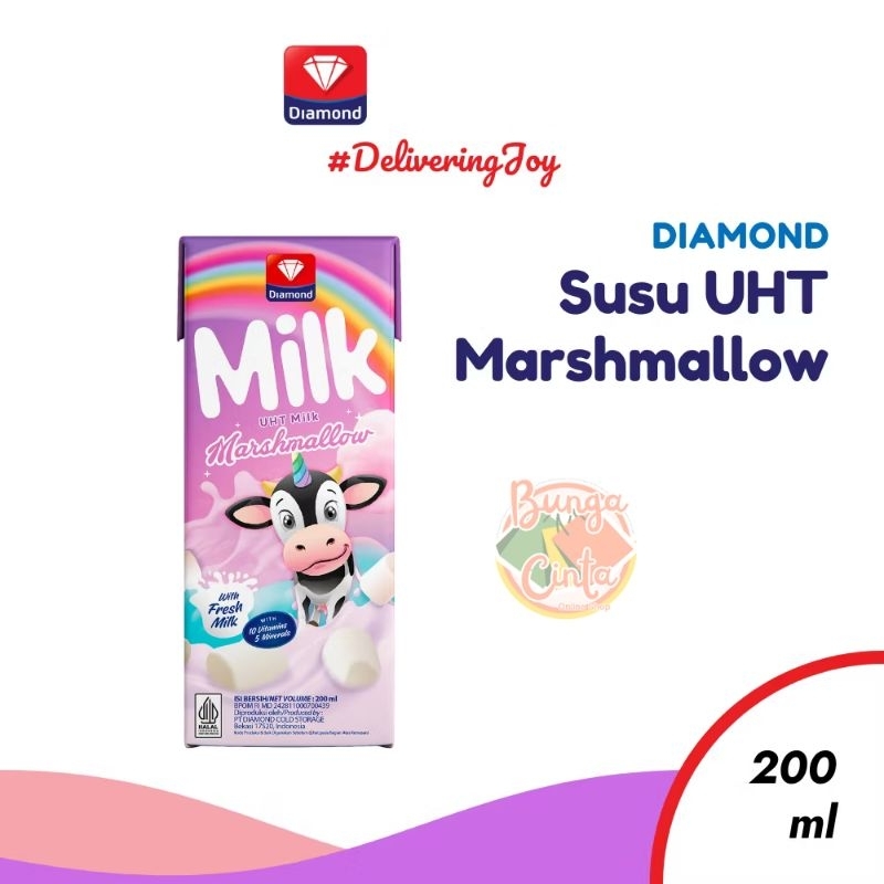 

Diamond Milk Susu UHT Marsmallow 200 ML - Susu Diamond
