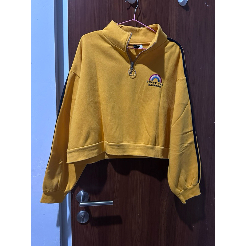 preloved sweater hoodie h&m wanita crop top