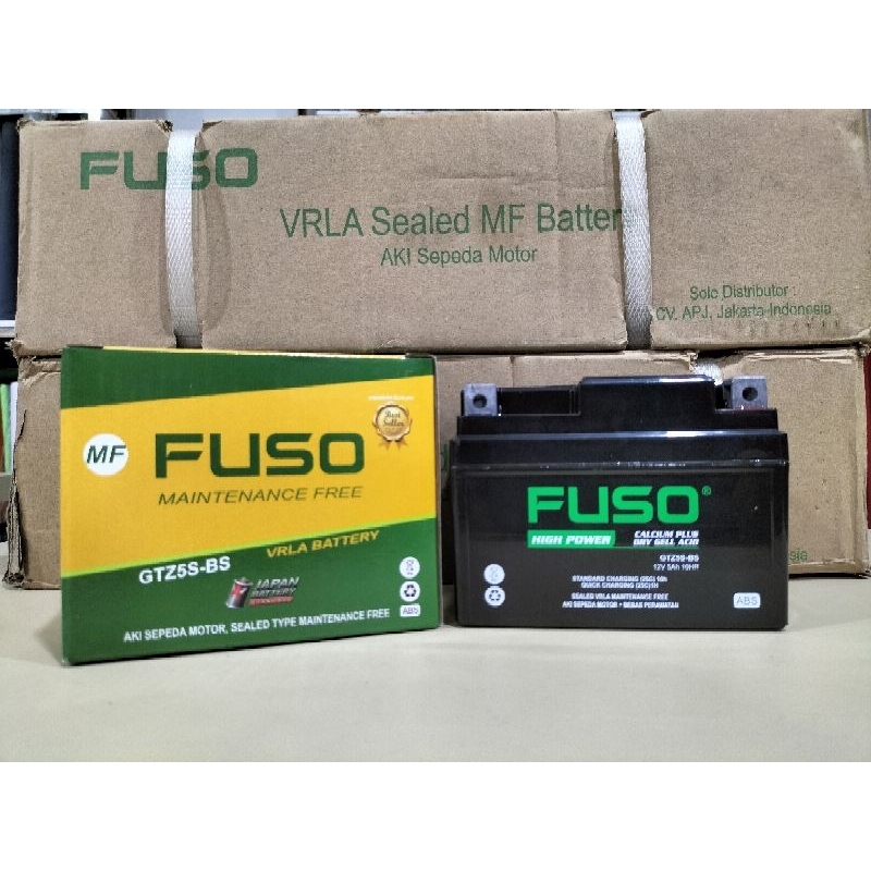 AKI MOTOR MURAH FUSO GTZ5 FULL KERING ( 5 AMPER 12 VOLT)