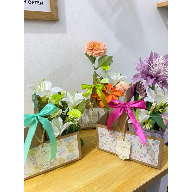 Box Bunga/ Artificial Bloom Box/ Only Box- Bunga/Hampers Lebaran/Hampers Natal