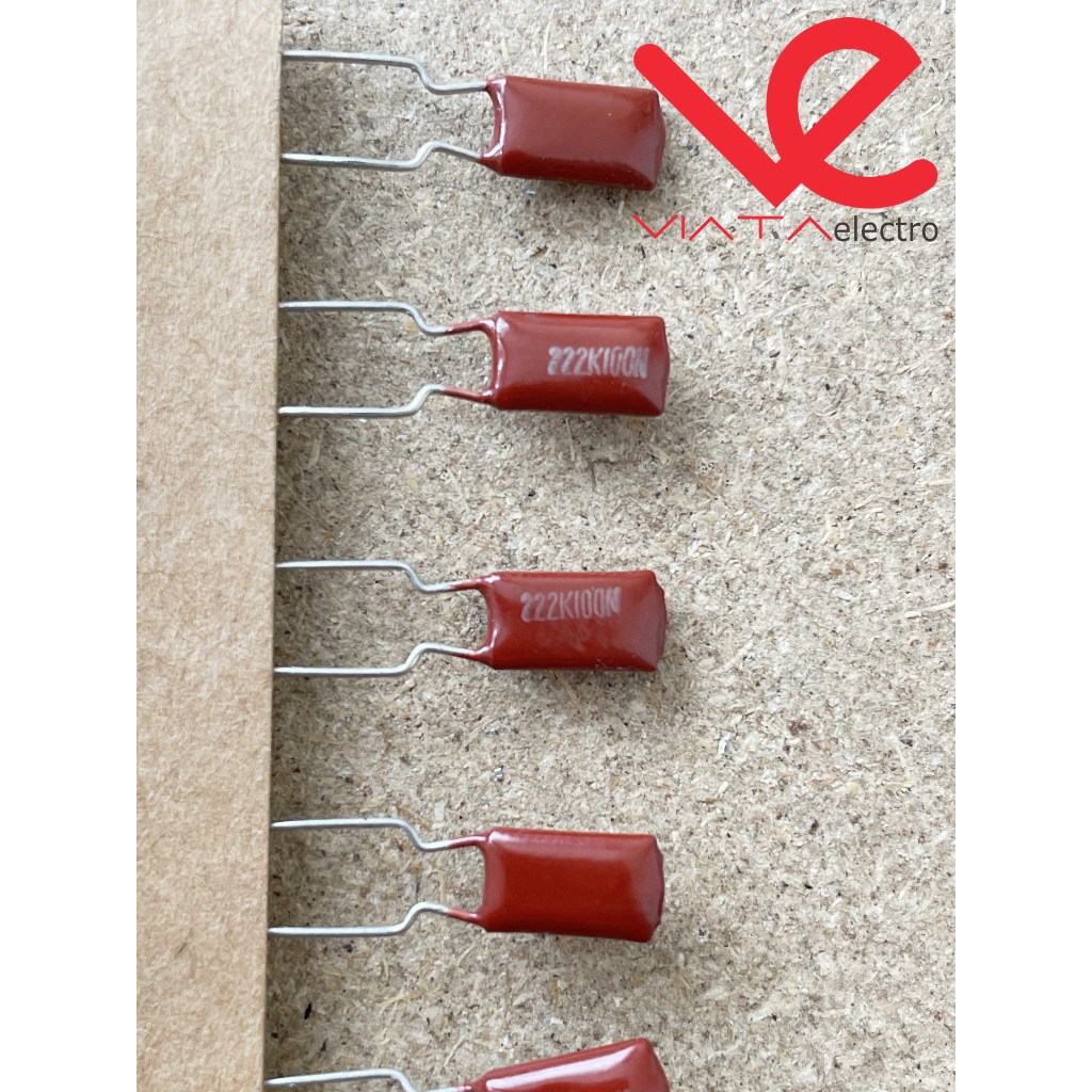 5 BUAH MILAR 222J 100V KAPASITOR MILAR 222 100V MYLAR 222J 100 VOLT ROLL ups