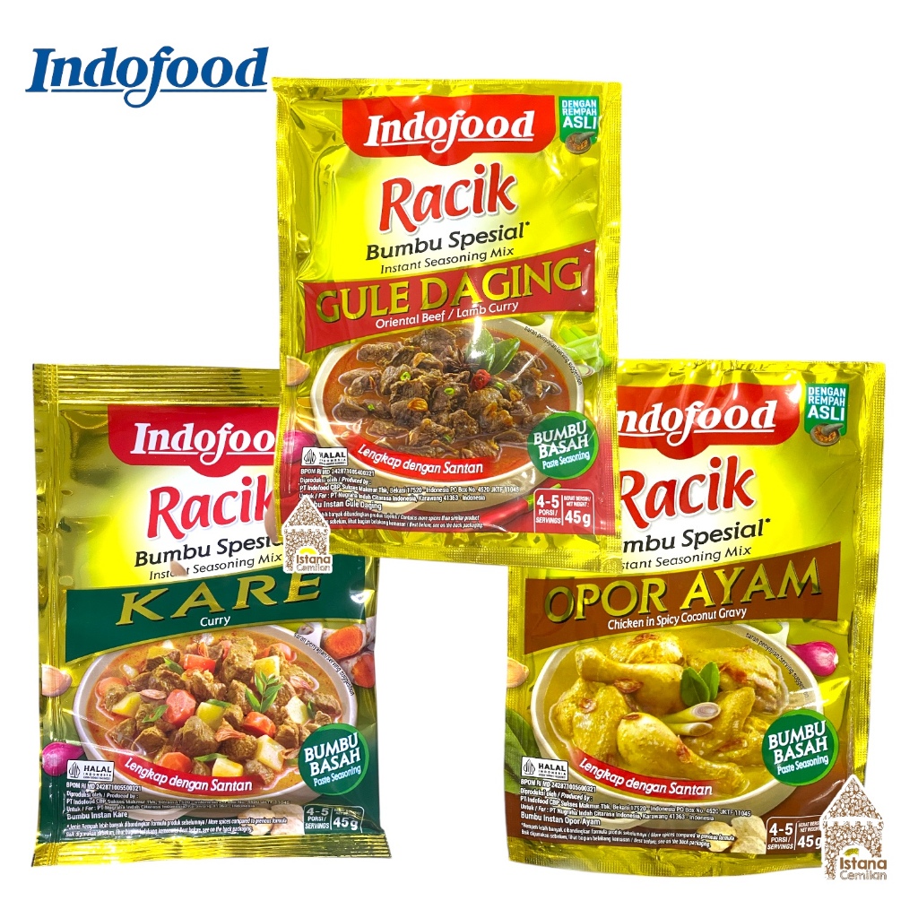 

Indofood Bumbu Masak Instan Rendang / Gulai / Kari 45 Gram