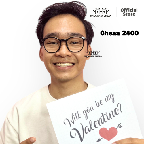 Kacamata BlueRay PhotoChromic AntiRadiasi -CHEAA 2400- Normal Minus Plus Pria Wanita Segi Plastik