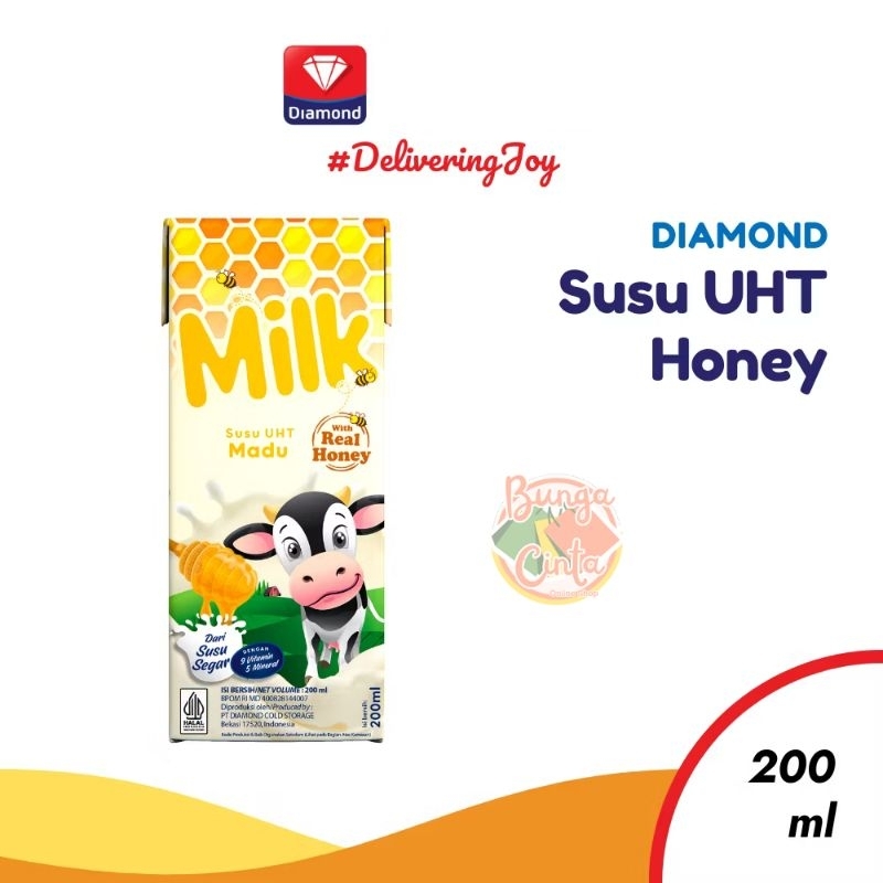 

Diamond Milk Susu UHT Honey 200 ML - Susu Diamond