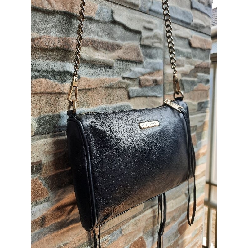 Slingbag Rantai Hitam REBECCA MINKOF - TAS PRELOVED BRANDED ORIGINAL