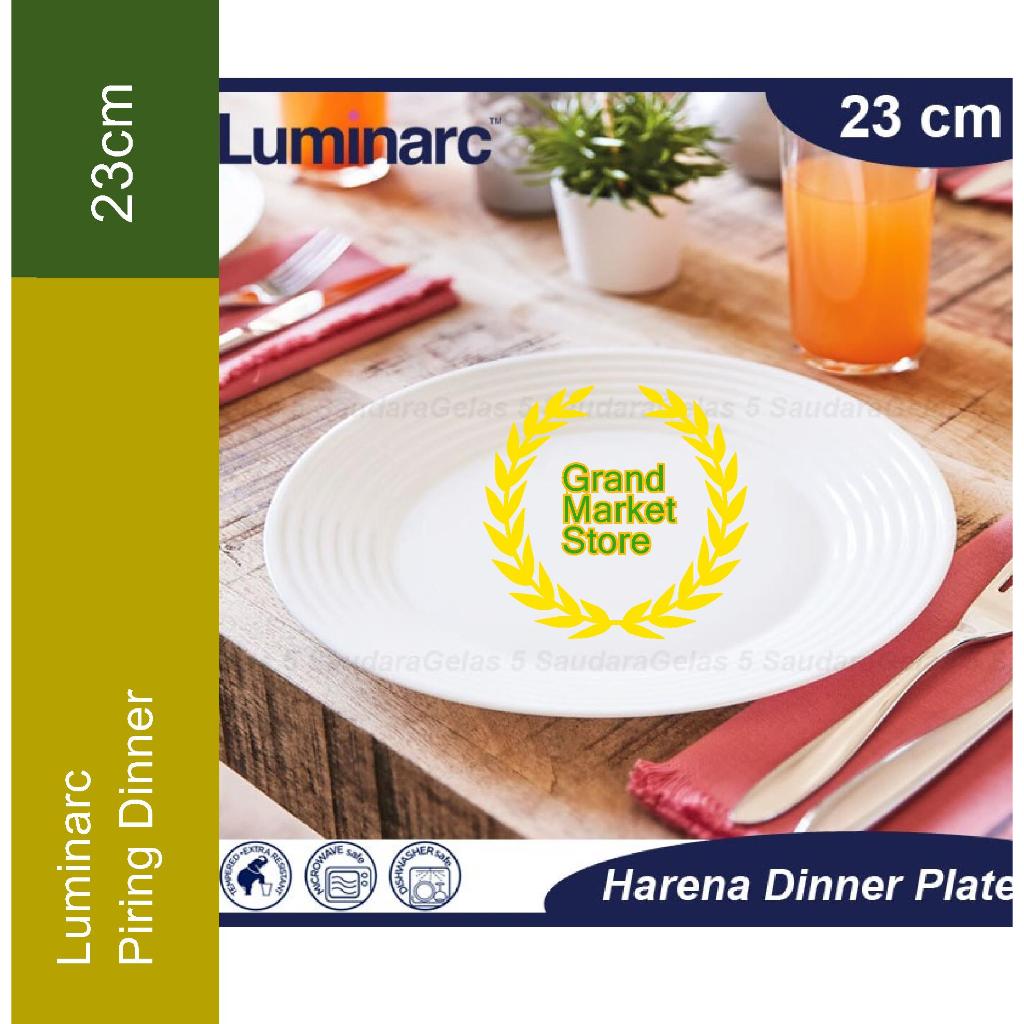 Luminarc Piring Harena 23cm/Piring Makan/Piring Luminarc/Dinner Plate Piring Luminarc 23 cm Piring P