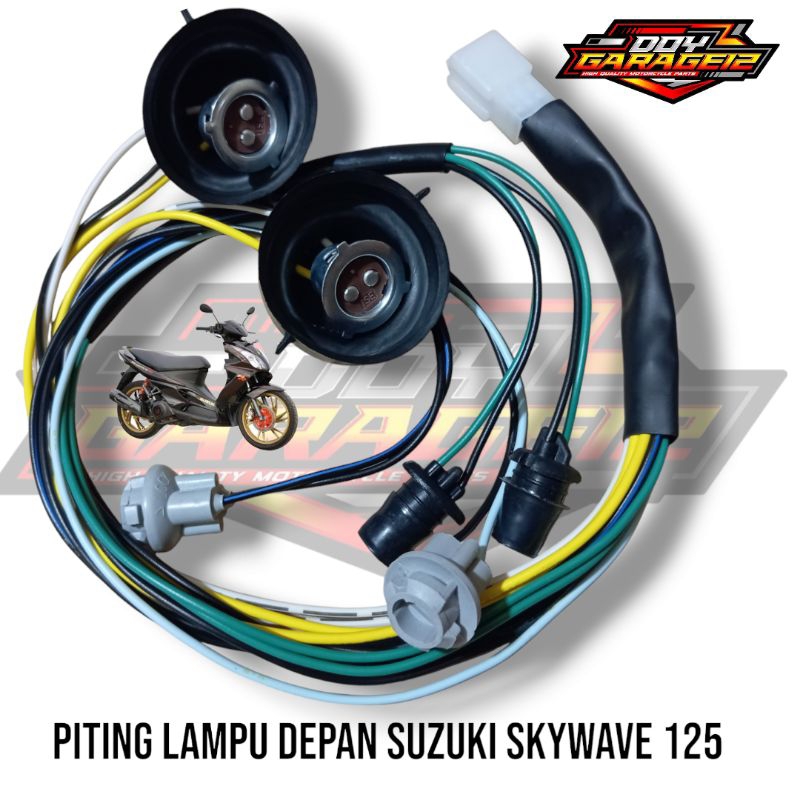 Kabel Soket Piting Lampu Depan Suzuki Skywave 125 Piting Lampu Depan Set Skywave 125