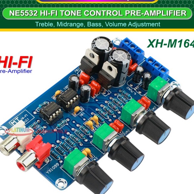 Bonus Stereo Tone Control Modul NE5532 Hifi Pre Amplifier Preamp XH M164