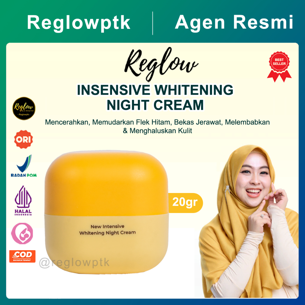 Reglow Cream Malam Night Cream Reglow Original Cream Dokter Shindy Krem Flek Hitam krim bekas jerawa