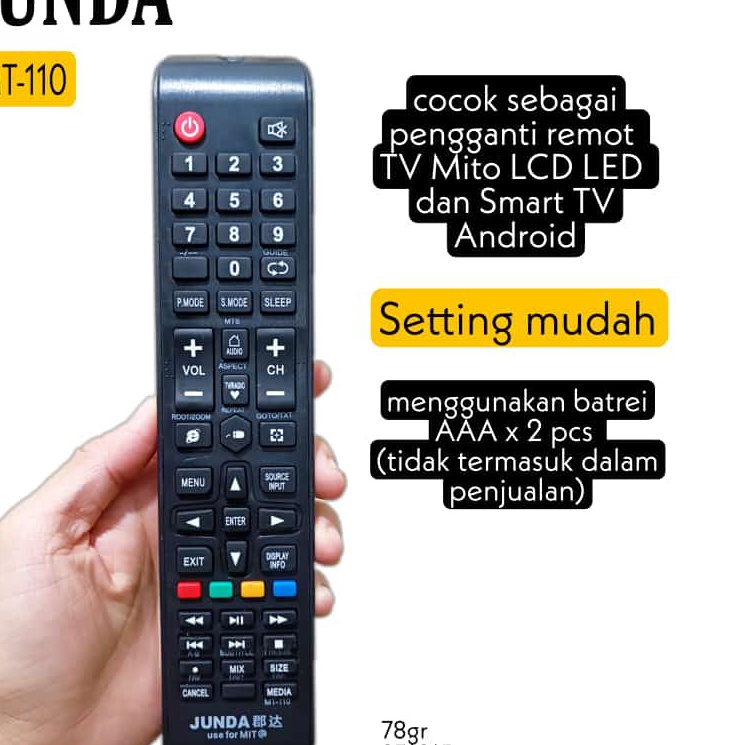 Flash REMOTE MULTI UNIVERSAL LED SMART TV MITO JUNDA MT 11