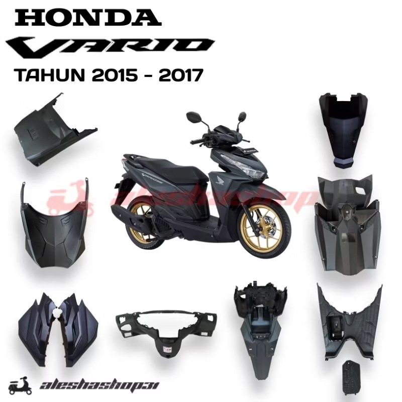 Cover full set body kasar vario 125 150 led old tahun 2015-2018