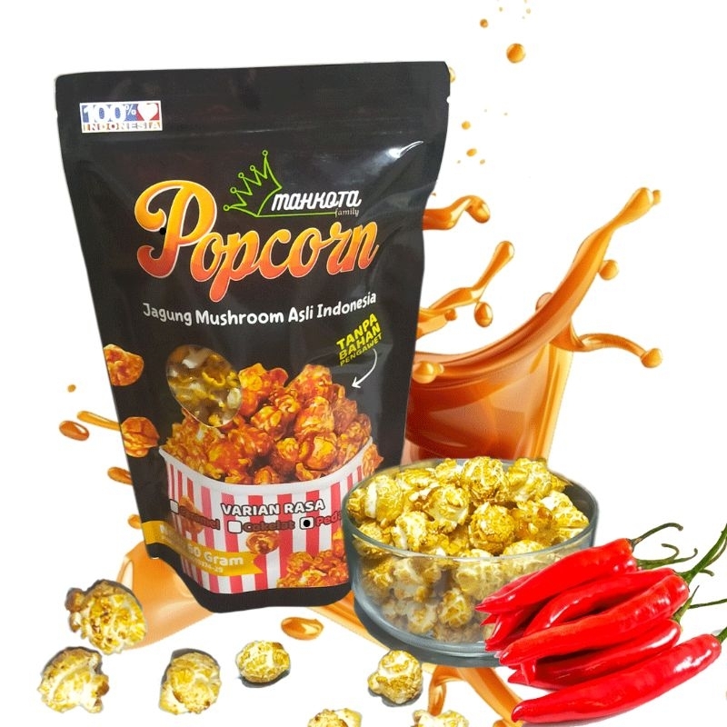 

Popcorn Pedas Manis Caramel Pedas Jagung Brondong Pedas Karamel - Popcorn Mahkota