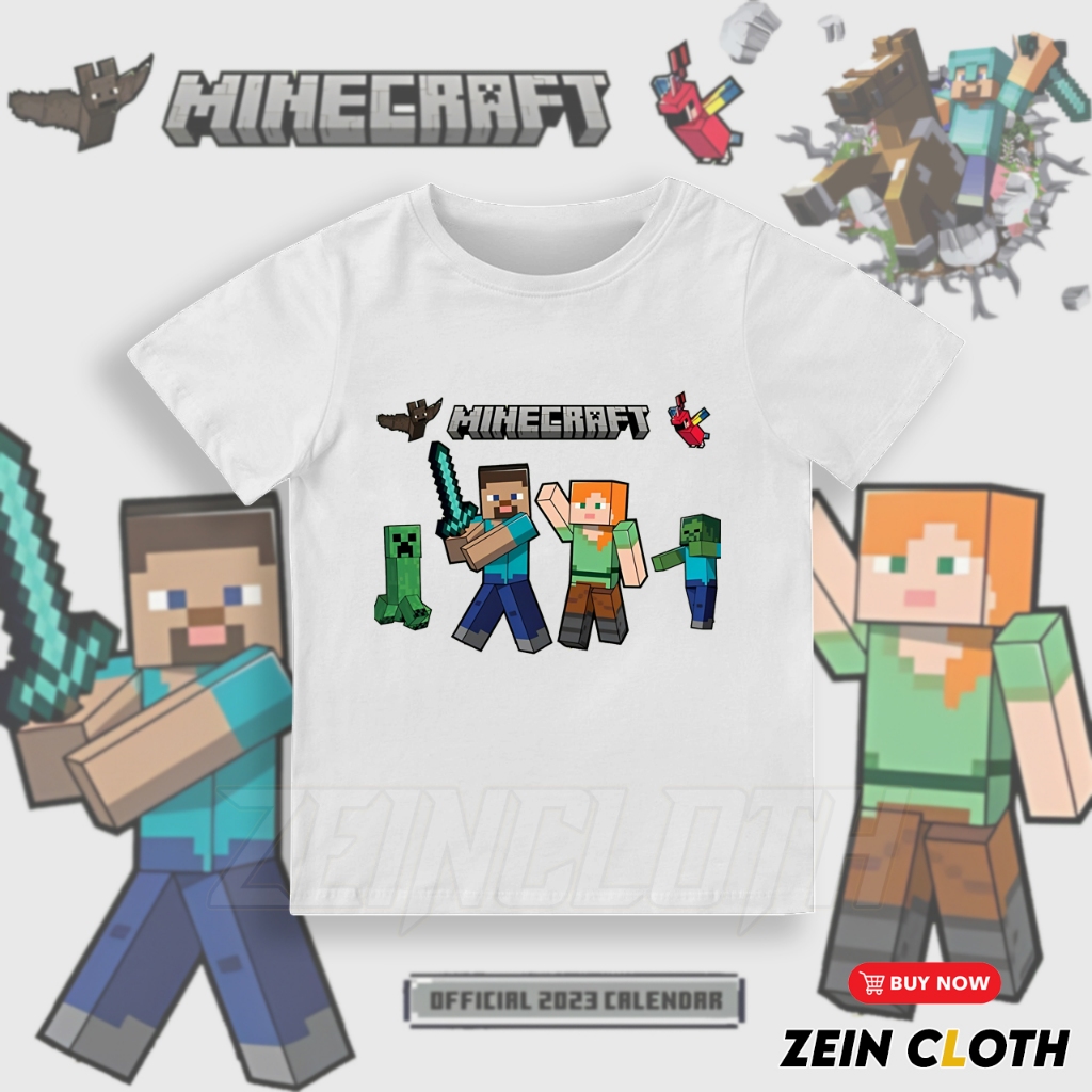 Baju Kaos Anak Minecraft Roblox / Kaos Anak Minecraft