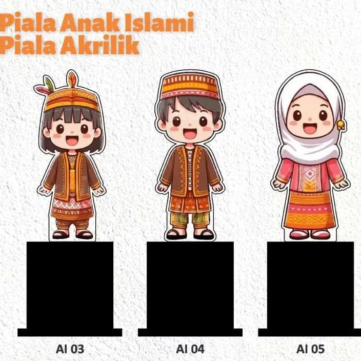 Piala Anak Wisuda Piala Anak Sekolah Piala Agustusan Akrilik Custom