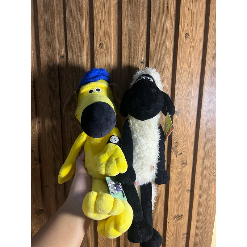 [BARU] SEPASANG Boneka kado/koleksi Guguk bitzer Shaun the sheep original newtag ALL