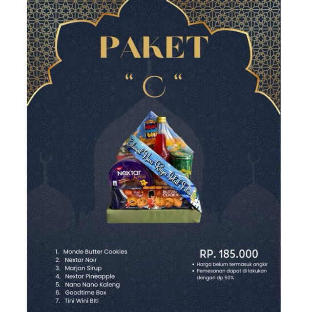 

Parcel Piramid Parcel Lebaran/ Hampers Lebaran/ Parcel Snack Paket C