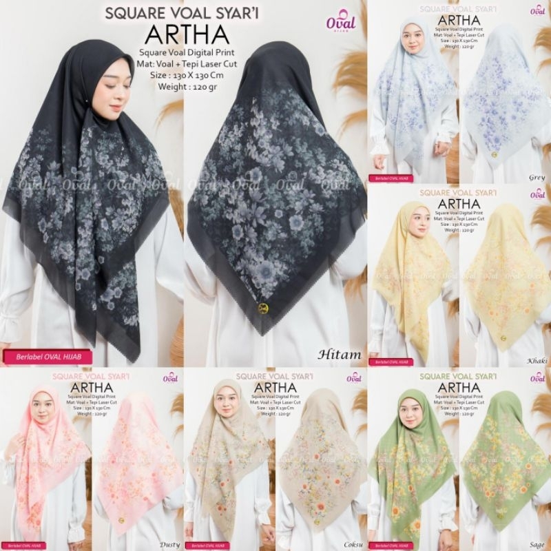 New Arrivals Jilbab Kerudung Khimar Hijab Square Segi Empat Segi Tiga Syar'i Jumbo Katun Voal Motif 