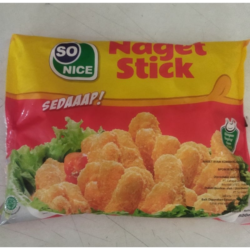

Nugget ayam SO NICE STICK 500 Gram
