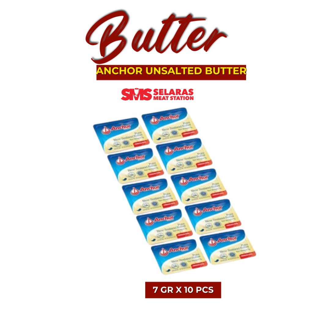 

Anchor Unsalted Butter 10 pcs ukuran 7 gram