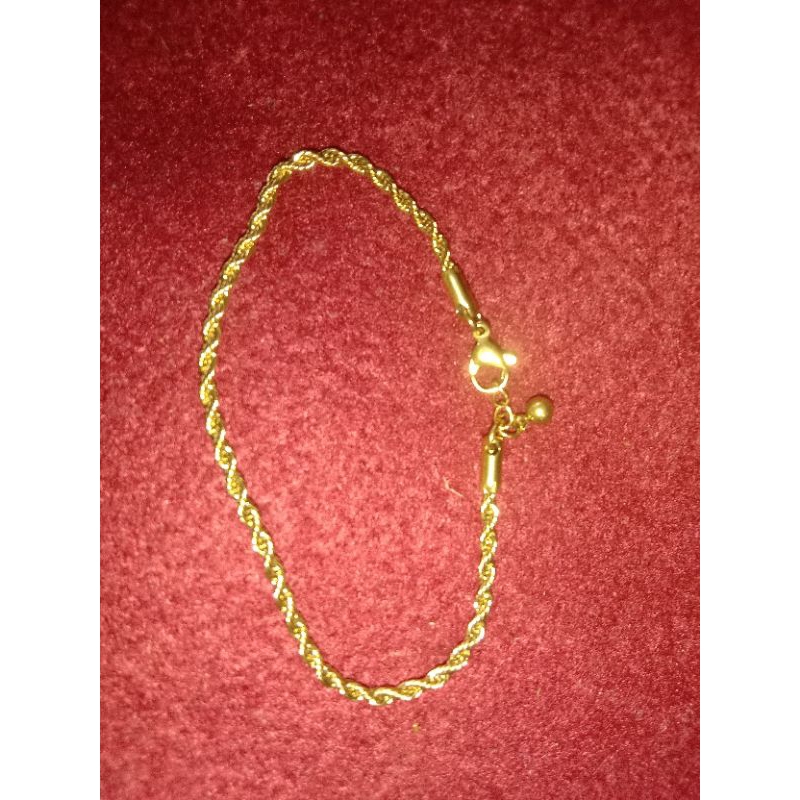 gelang rantai ulir/tambang titanium