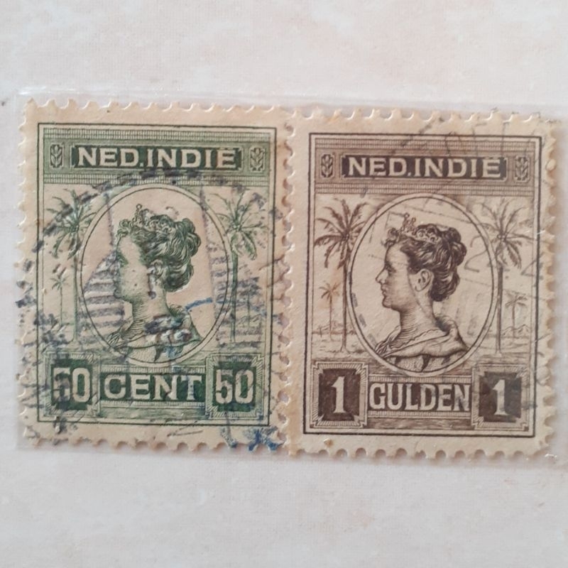 

Perangko Ned Indie Queen Wilhelmina Tahun 1913-1932 set 2pcs