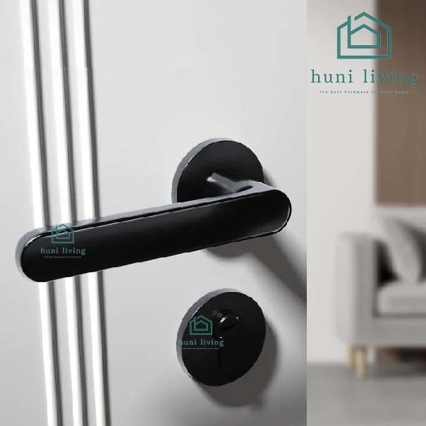 Kunci Pintu Rumah Slot Kamar Gagang Handle Hendel Hitam