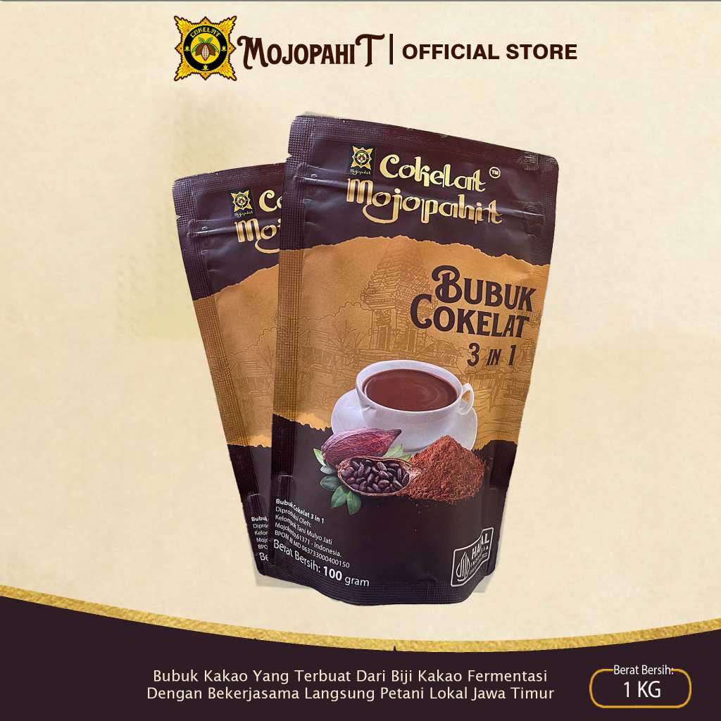 

Cokelat Mojopahit | Bubuk Cokelat 3in1 | Kemasan 100 gram