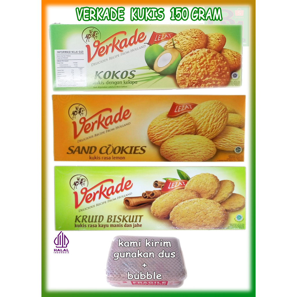 

Verkade Kukis Kemasan 150 Gram Ready berbagai Varian Rasa