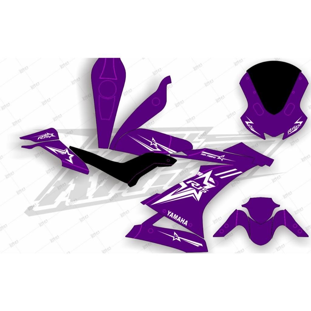 Decal Yamaha R15 V3 Simpel MOTIF MOTOGP D-H2-010 H2-027