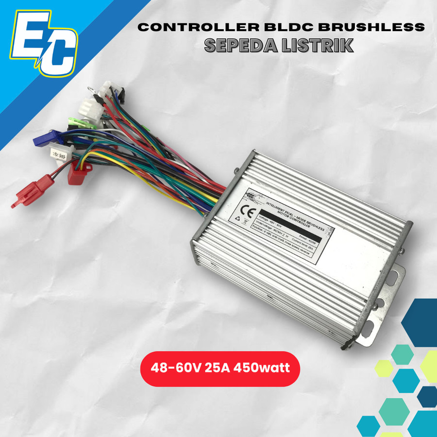 Controller BLDC Brushless 48V-60V 25A 450watt Sepeda Listrik - 48-60V
