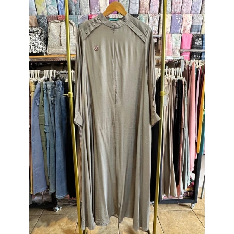 Talita Dress by marevi original gamis bahan ringan adem polos elegant