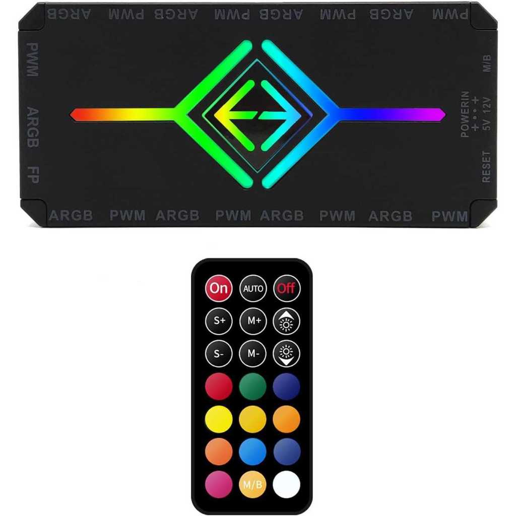 GL Fan Controller Kipas CPU PWM 5V 3 Pin RGB Remote Control