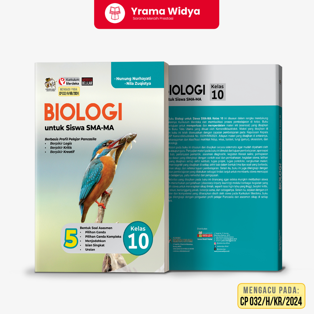Yrama Widya - Buku Biologi SMA/MA Kelas 10 CPO32 (Buku Paket Kurikulum Merdeka) | SEWU