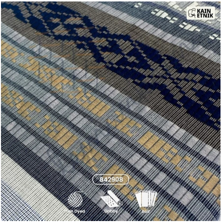 (50 CM) Kain Katun Motif Etnik Full Motif Dobby | 842 | Kain Katun Etnik Modern | Bahan Baju Lebaran