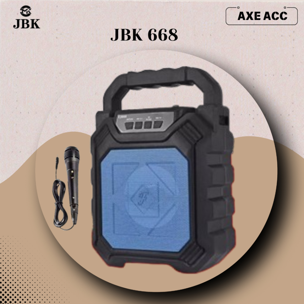 SPEAKER JBK 668 LED PORTABLE 4.5 INCH BLUETOOTH
