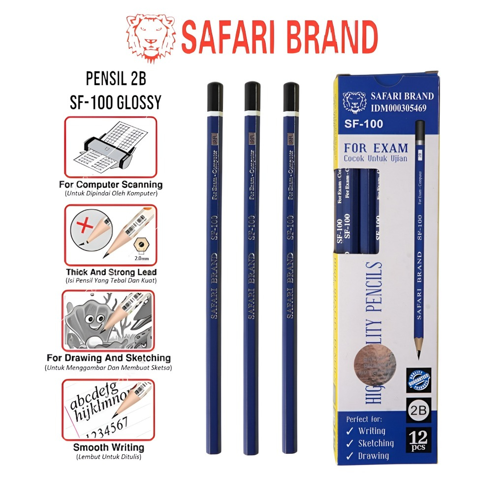

(SF100) Pensil Kayu 2B bisa untuk ujian komputer negara menggambar stetch drawing pencil