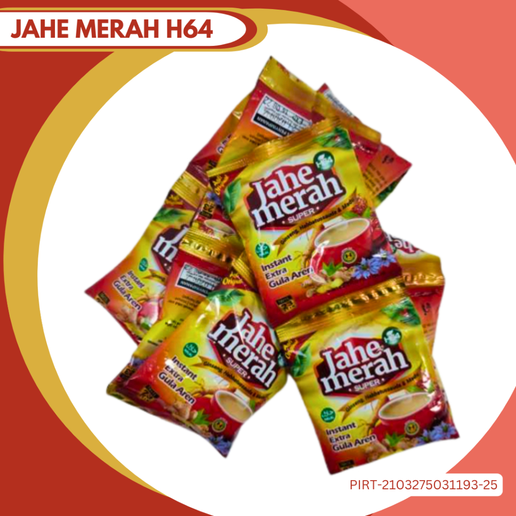 

Jahe Merah Super H64 Extra Ginseng Habbatussauda Madu Plus Gula Aren | Jahe Merah Super Instant