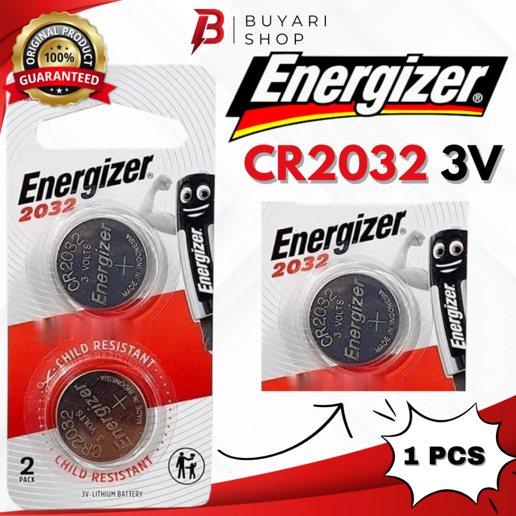 HEMAT Baterai Batre Batrai Batrei CMOS Energizer CR2032 Laptop PC Baterai Timbangan Digital badan CR