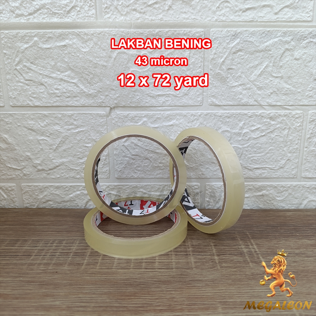 

Selotip Bening 1/2 inch 12mm x 72 yard Solatip 43 MICRON KUAT TEBAL (1 PCS)