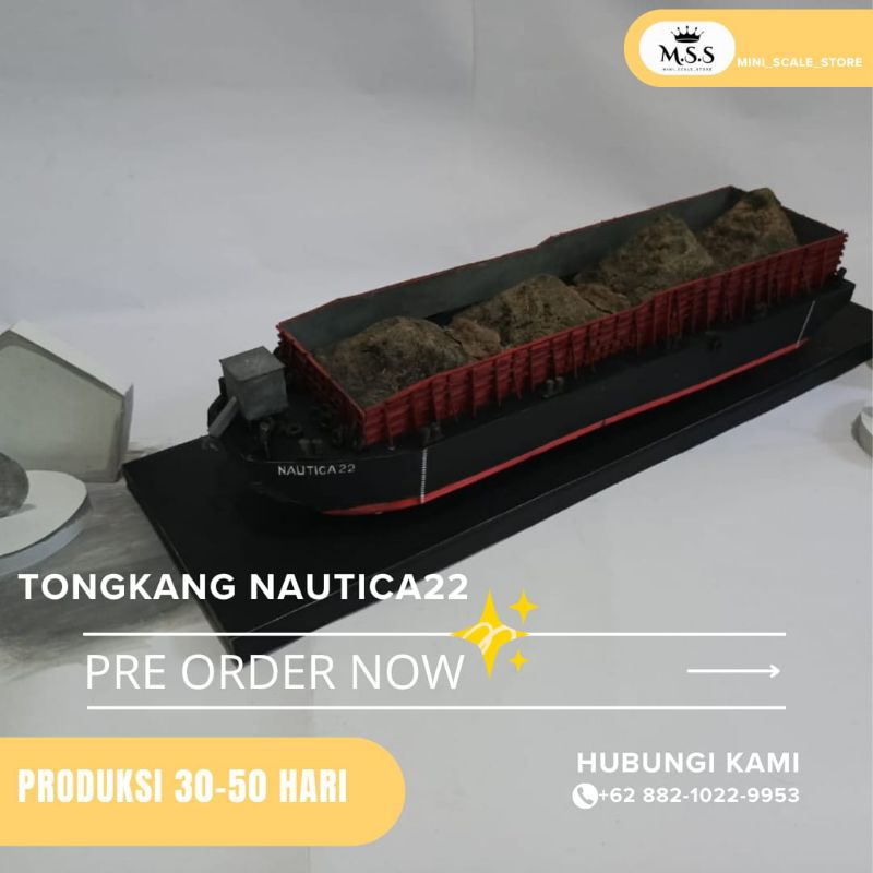 Miniatur kapal tongkang Nautica22/ Miniatur kapal tongkang/ Miniatur kapal/ kapal tongkang/ miniatur