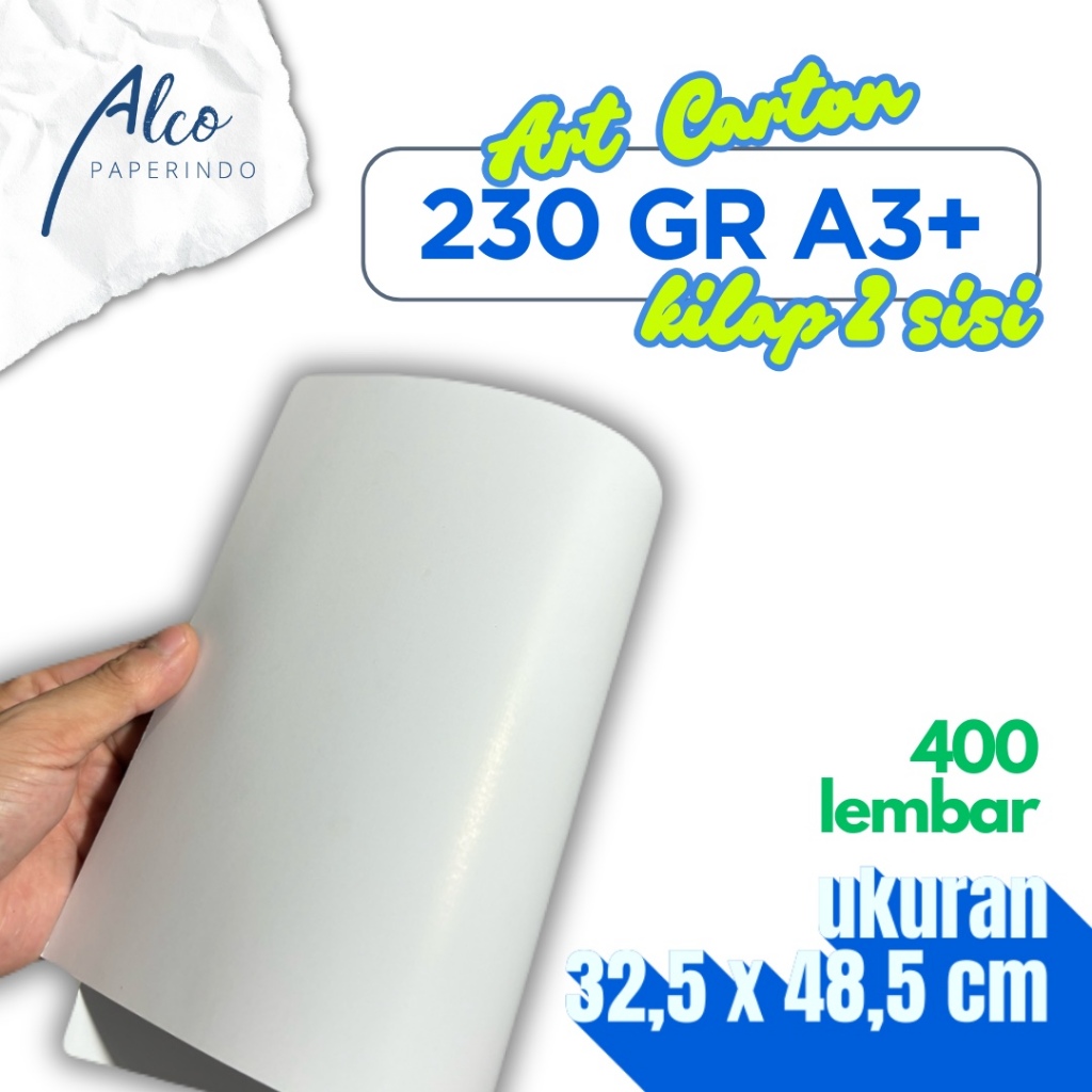 

(400 lembar) Art Carton 230gr ukuran A3+ isi 400