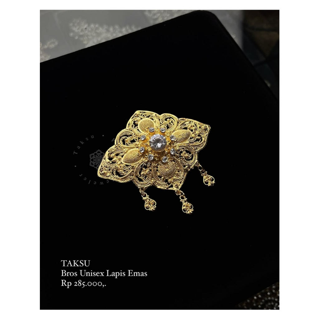 Bros Unisex Kebaya Beskap Alpaka Bali Lapis Emas