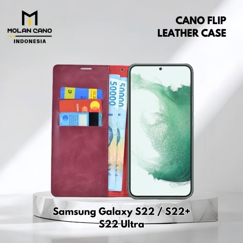 MOLANCANO Flip cover Leather Case Samsung Galaxy S22 / S22 Plus / S22 Ultra