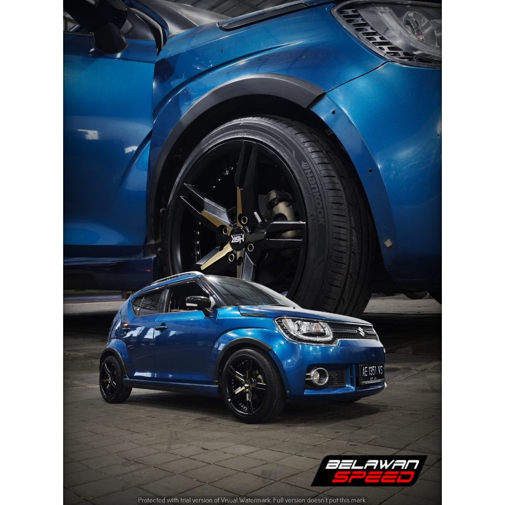 PAKETAN VELG MOBIL PLUS BAN UNTUK IGNIS BRIO NISSAN MARCH YARIS JAZZ HSR KEUNIKAI RING 17 R17