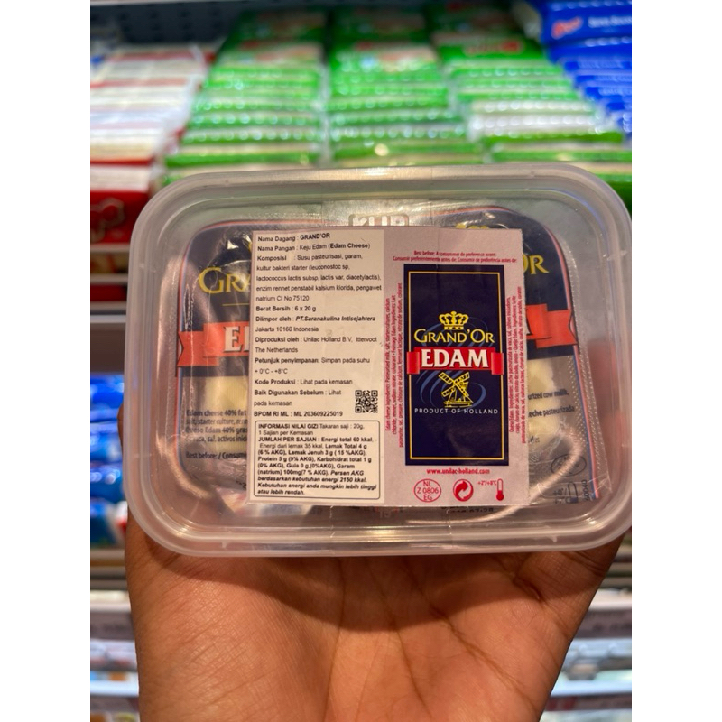 

Keju grend'or mini edam | keju edam mini 6s x 20 gram/pcs