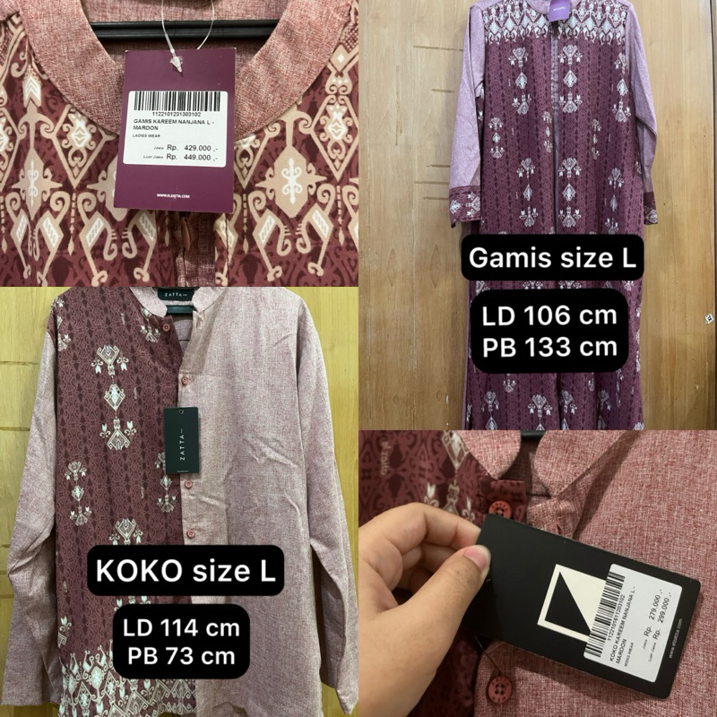 Baju Sarimbit Lebaran Gamis dan Koko Merk Elzatta
