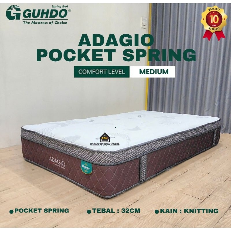 Springbed Guhdo 140x200cm Pocket Spring Adagio Spring Bed Guhdo ( Mattress Only ) Jogja